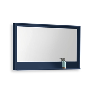 48" Wide Mirror w/ Shelf - Navy Blue