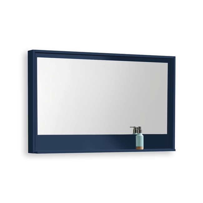 48" Wide Mirror w/ Shelf - Blue