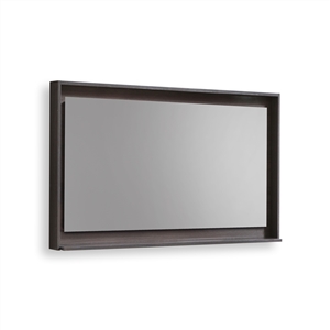 48" Wide Mirror w/ Shelf - Gray Oak