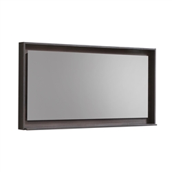 48" Wide Mirror w/ Shelf - Gray Oak