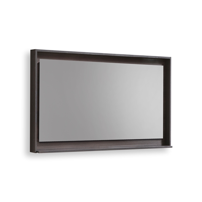 48" Wide Mirror w/ Shelf - Gray Oak