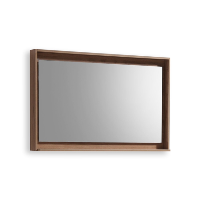 48" Wide Mirror w/ Shelf - Honey Oak