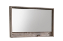 48" Wide Mirror w/ Shelf - Nature Wood