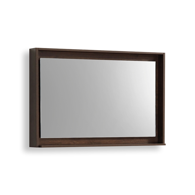 48" Wide Mirror w/ Shelf - Rosewood