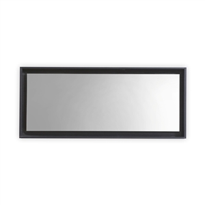 60" Wide Mirror w/ Shelf - Black