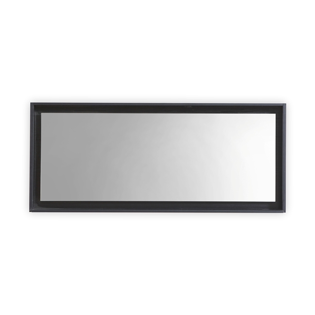 60" Wide Mirror w/ Shelf - Black