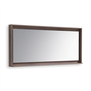 60" Wide Mirror w/ Shelf - Butternut