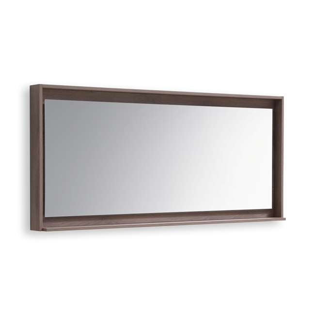 60" Wide Mirror w/ Shelf - Butternut