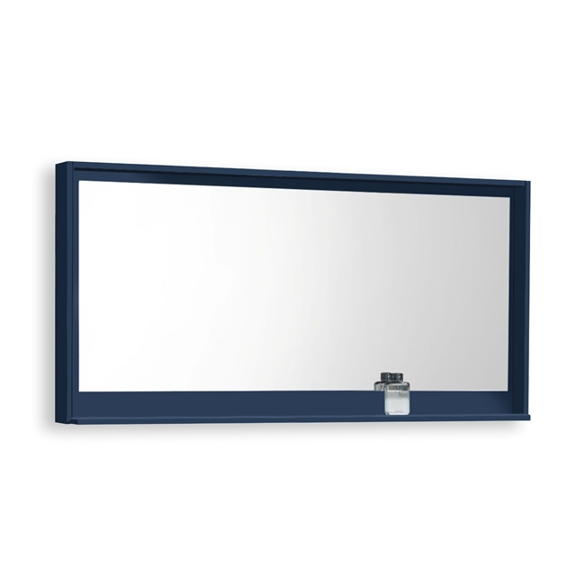 60" Wide Mirror w/ Shelf - Blue