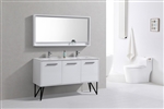KubeBath Forest 60" High Gloss White Modern Bathroom Vanity  w/ Quartz Countertop |  <span style="color: rgb(147, 112, 219); "> In Stock  </span></div>