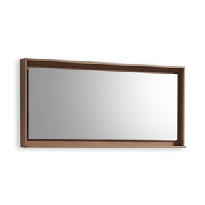60" Wide Mirror w/ Shelf - Honey Oak