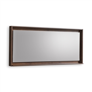 60" Wide Mirror w/ Shelf - Rosewood