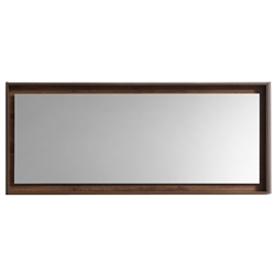 60" Wide Mirror w/ Shelf - Walnut