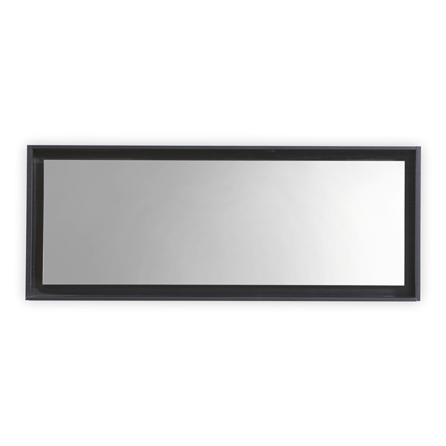 70" Wide Mirror w/ Shelf - Black