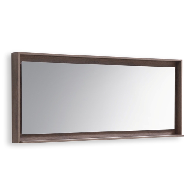70" Wide Mirror w/ Shelf - Butternut