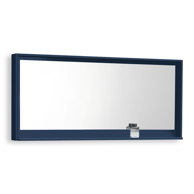 70" Wide Mirror w/ Shelf - Blue
