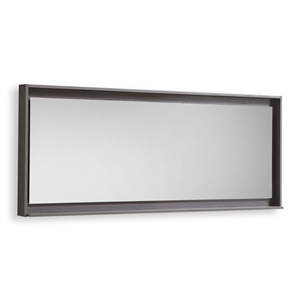 70" Wide Mirror w/ Shelf - Gray Oak