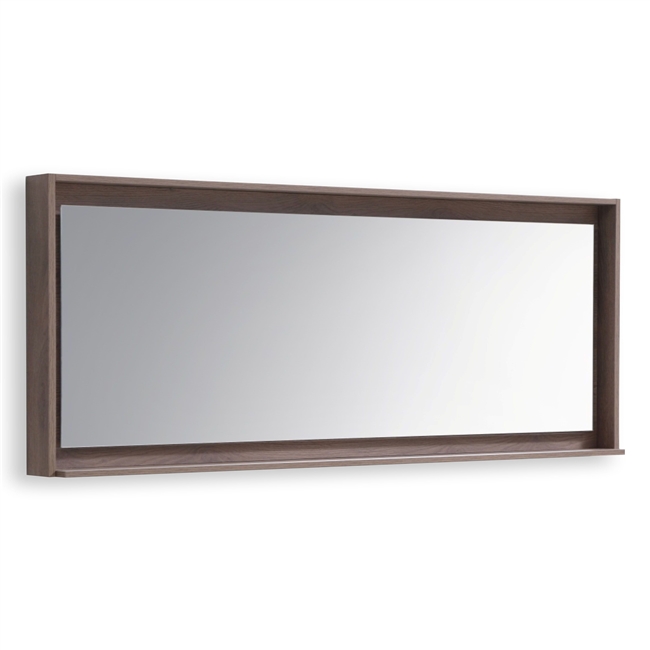 80" Wide Mirror w/ Shelf - Butternut