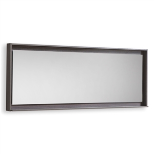 80" Wide Mirror w/ Shelf - Gray Oak