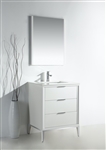 Divani  24'' High Gloss White Vanity