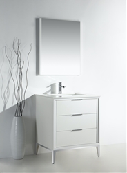 Divani  30''  Gloss White Vanity