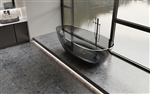 KubeBath Crystal 59 inch Resin Free Standing Bathtub