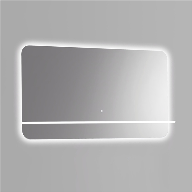 Lumino 60'' LED Mirror with LED Acrylic Shelf