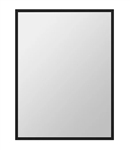 Kube 23'' Stainless Steel Black Metal Framed Mirror - Matte Black | <span style="color: rgb(147, 112, 219); ">In Stock</span></div>