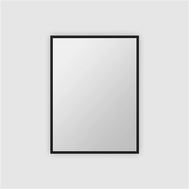 Kube 23'' Metal Framed Mirror In Matte Black