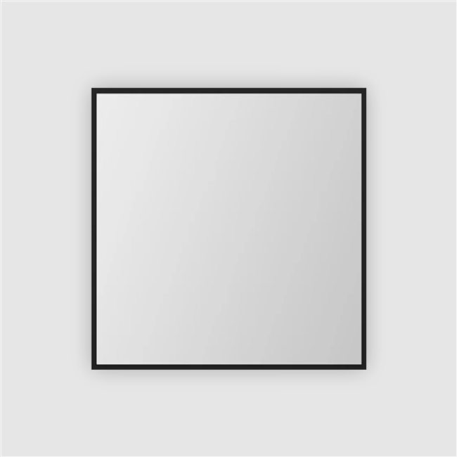 Kube 28'' Metal Framed Mirror In Matte Black