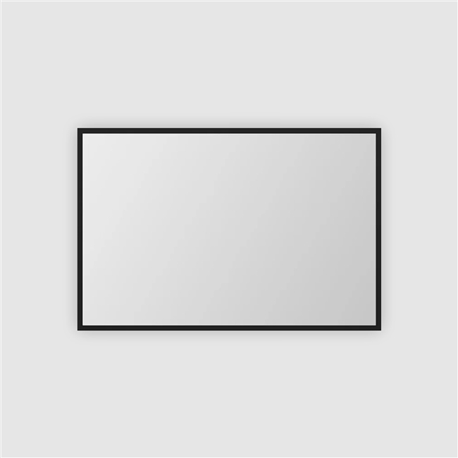 Kube 34'' Metal Framed Mirror In Matte Black