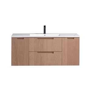 48'' Fiore Modern Wall Mount Bathroom Vanity - OAKWOOD