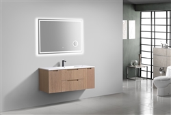 48'' Fiore Modern Wall Mount Bathroom Vanity - OAKWOOD