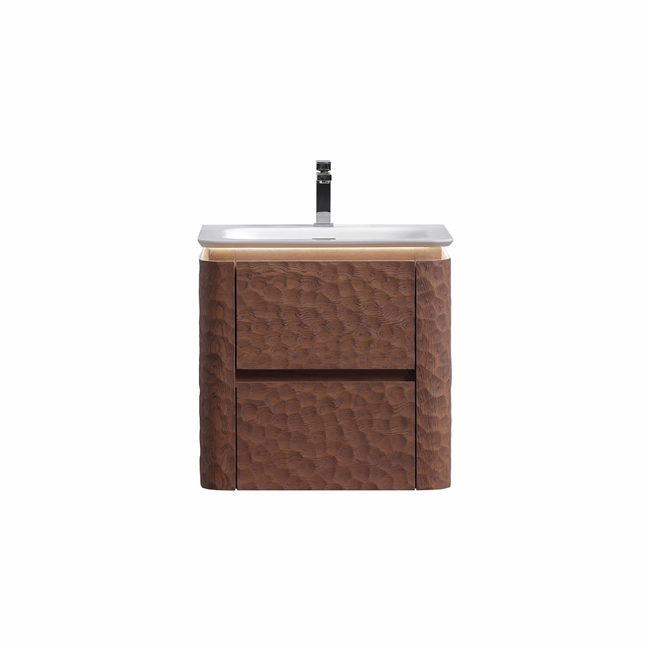 24'' Lumi Modern Wall Mount Bathroom Vanity - Weathered Wood