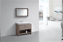 Levi 40" Butternut Modern Bathroom Vanity w/ Cubby Hole