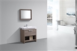 Levi 30" Butternut Modern Bathroom Vanity w/ Cubby Hole  |  <span style="color: rgb(147, 112, 219); ">In Stock</span></div>