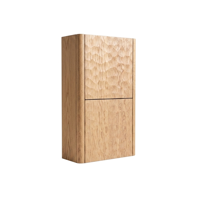 Lumi Bathroom Linen Side Cabinet - Oak Wood