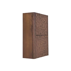 Lumi Bathroom Linen Side Cabinet w/ 2 Storage Areas - Weathered Wood