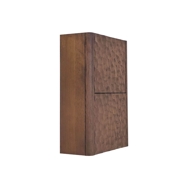 Lumi Bathroom Linen Side Cabinet - Weathered Wood