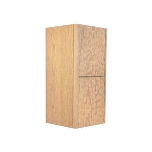 Lumi Bathroom Oak Wood Linen Side Cabinet w/ 2 Storage Areas