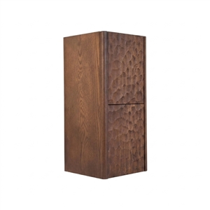Lumi Bathroom Weathered Wood Linen Side Cabinet w/ 2 Storage Areas