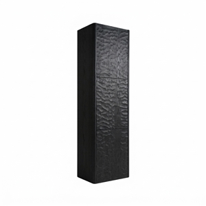 Lumi True Black Bathroom Linen Cabinet w/ 3 Large Storage Areas