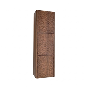 Lumi Weathered Wood Bathroom Linen Cabinet w/ 3 Large Storage Areas