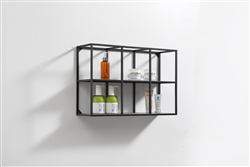 Kube Wall Mount Metal Shelf Unit - Black