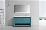 NUDO 60'' Floor Mount Double Modern bathroom Vanity in Teal Green Finish | <span style="color: rgb(147, 112, 219); ">In Stock</span></div>