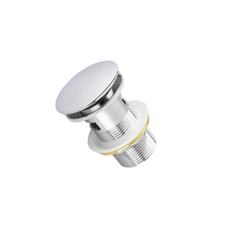 Kubebath Solid Brass Pop-Up Drain W/ Chrome Finish and Overflow