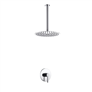 Aqua Rondo Shower Set w/ Ceiling Mount 12" Rain Shower Head