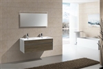 Fitto 48" Double Sink Havana Oak Wall Mount Modern Bathroom Vanity