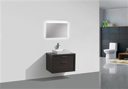 Tucci 30" Dark Gray Oak Wood Wall Mount Modern Bathroom Vanity