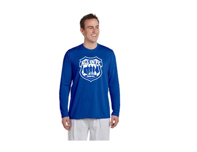 ALL-IN FC Royal Blue Long Sleeved Performance Tee